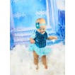 Frozen Blue Sparkle Sequins Baby Bodysuit Light Blue Pettiskirt JS3875